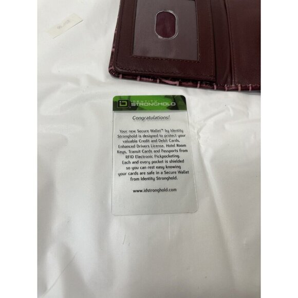 Identity Stronghold Womens Wallet Croc Print Leather Bifold Organizer - Picture 14 of 16